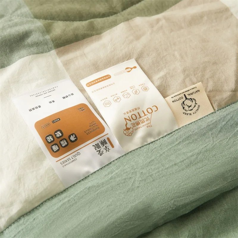 Washed Cotton Air Conditioning Washed Cotton Cover Blanket  Double Cooling Quilt Core Double-Sided Extra Large Quilt  침대