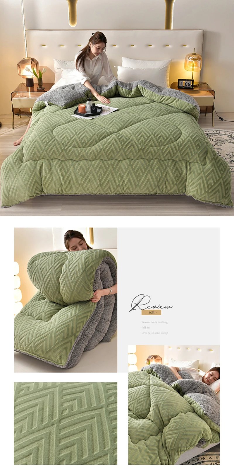 Super Warm Lamb Cashmere Quilt Winter Blanket Velvet Fabric Quilts Thickened Comforter Core Queen Full Size Weighted Blankets Super Warm Lamb Cashmere Quilt Winter Blanket Velvet Fabric Quilts Thickened Comforter Core Queen Full Size Weighted Blankets