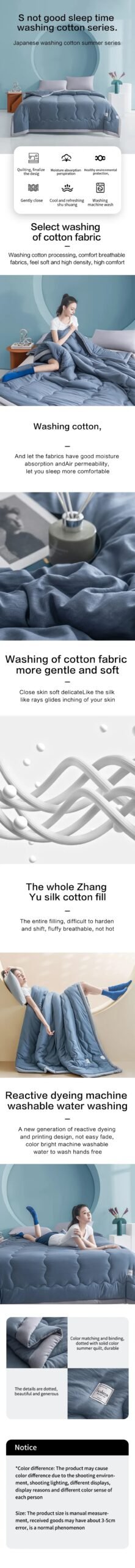 The Summer Cool Quilt Pure Water Washes the Cotton Air Conditioner to Be Possible Machine Washes the Quilt Core Dormitory Single