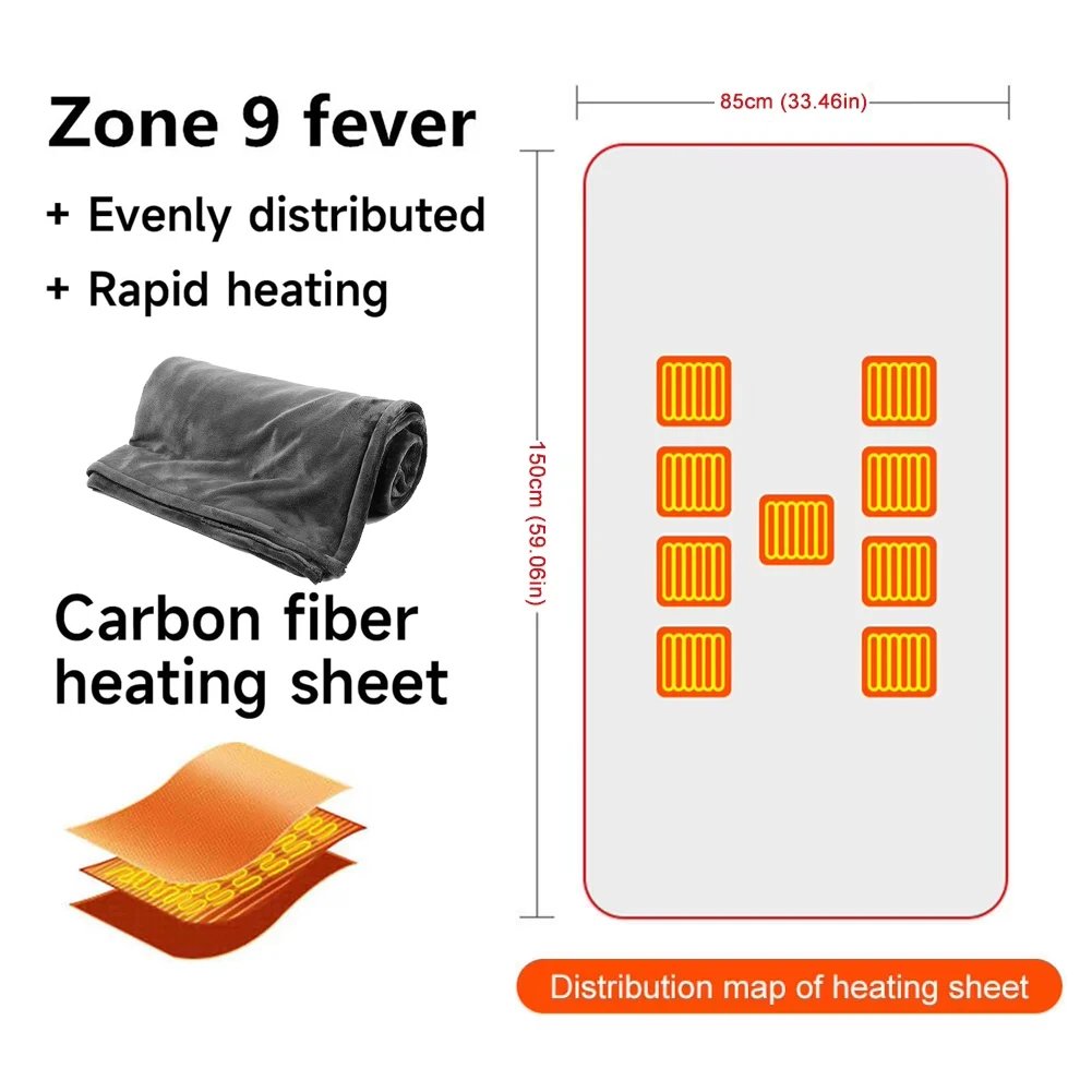 Wearable Heating Electric Blanket Shawl 3 Heated Level Throw Blanket 5v USB Charging Coral Velvet 8 Heated Areas Fast Heating Wearable Heating Electric Blanket Shawl 3 Heated Level Throw Blanket 5v USB Charging Coral Velvet 8 Heated Areas Fast Heating
