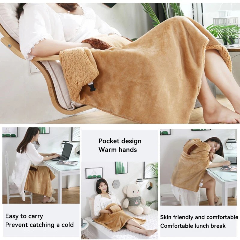 Xiaomi Electric Blanket 5V Safety Low Voltage USB Rechargeable Electric Blanket Nap Heating Blanket Home Office Sleeping