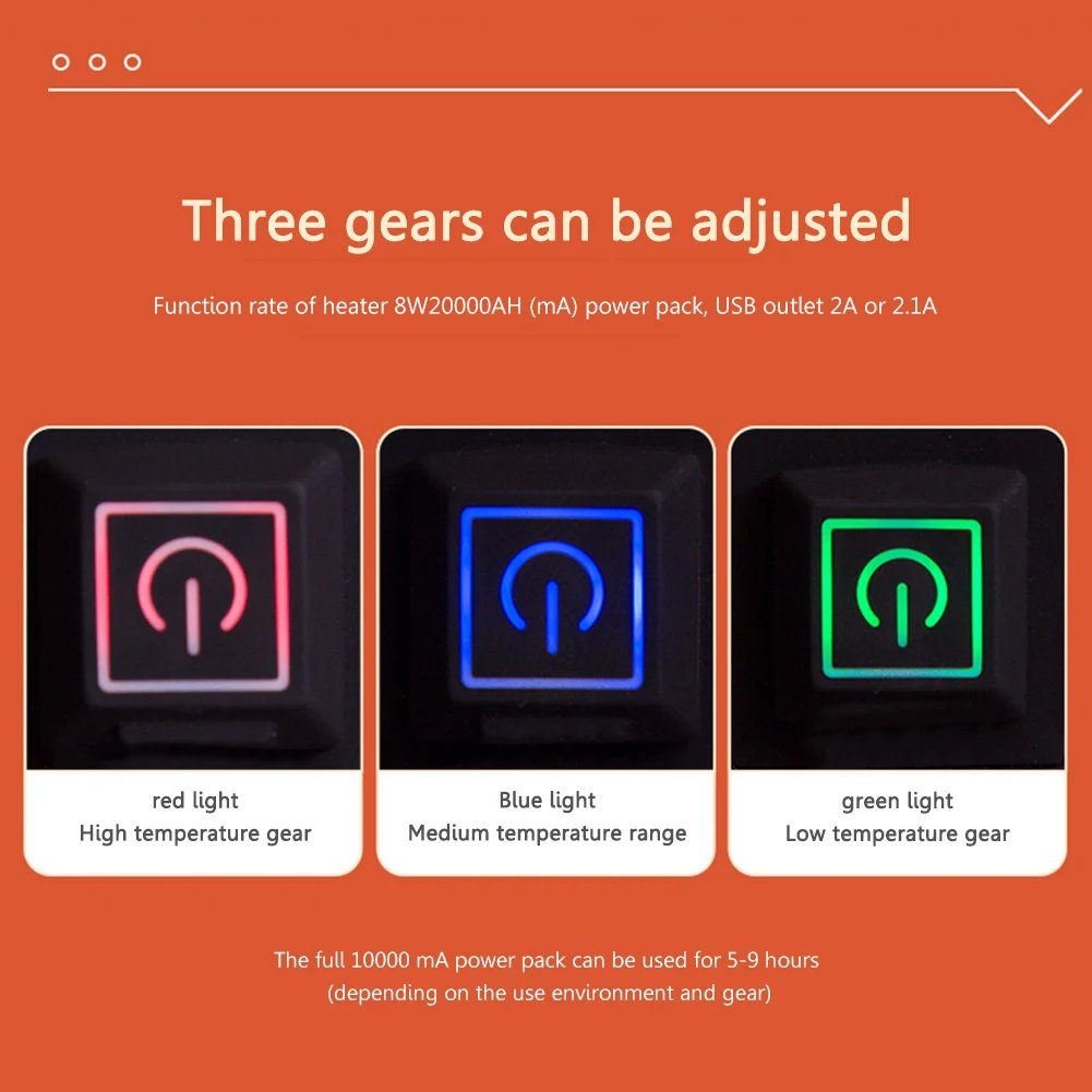 5V Type-C USB Electric Heating Pad Winter Sleeping Electric Blanket Heated Sheet 3-Level for Indoor Outdoor Camping Electric Mat