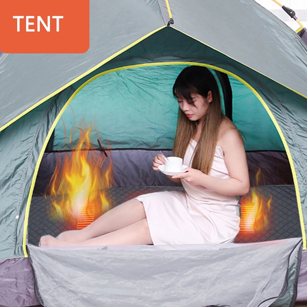 5V Type-C USB Electric Heating Pad Winter Sleeping Electric Blanket Heated Sheet 3-Level for Indoor Outdoor Camping Electric Mat