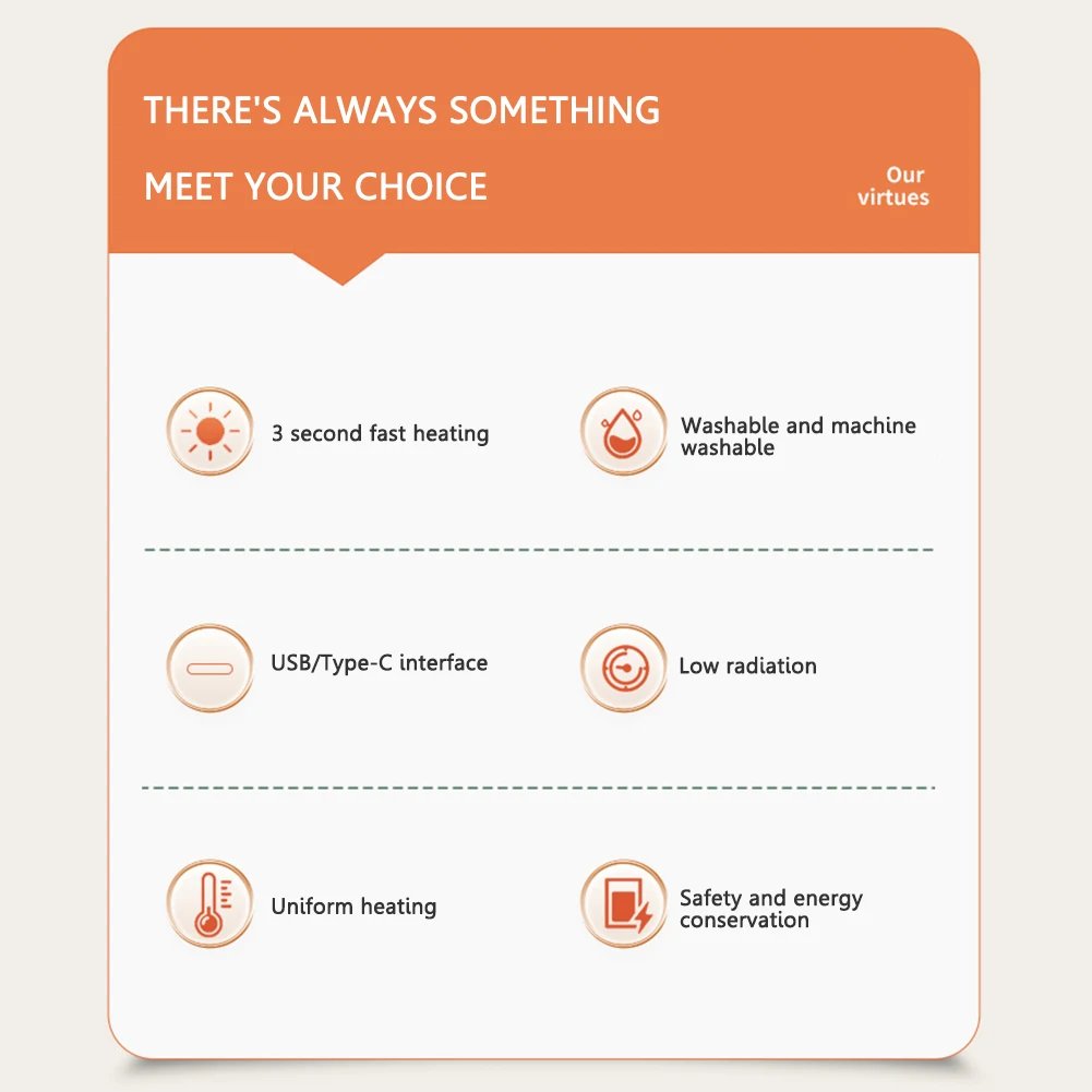 5V Type-C USB Electric Heating Pad Winter Sleeping Electric Blanket Heated Sheet 3-Level for Indoor Outdoor Camping Electric Mat