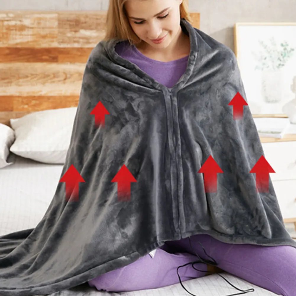 USB Electric Heated Blanket 3 Heating Levels Fleece Heated Blanket Portable Body Warmer Blanket Quickly Heated Cape Pad USB Electric Heated Blanket 3 Heating Levels Fleece Heated Blanket Portable Body Warmer Blanket Quickly Heated Cape Pad