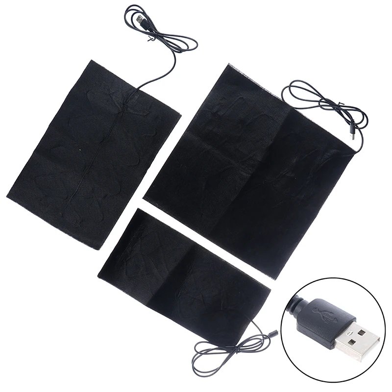 1/2pcs Carbon Fiber Heating Pad Hand Warmer USB Heating Film Electric Winter Infrared Fever Heat Mat