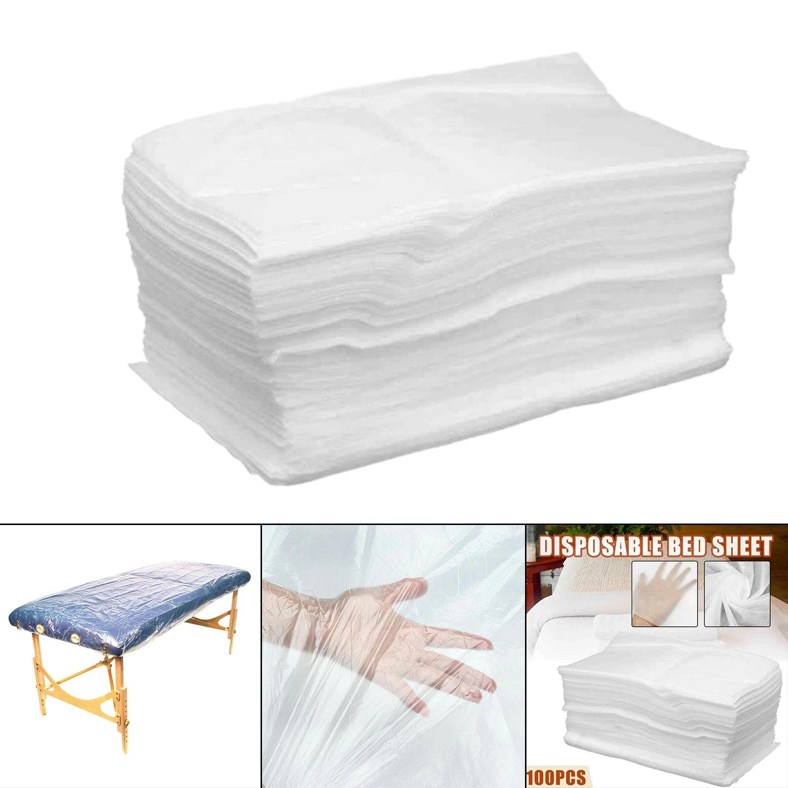 100Pcs Disposable Massage Table Sheets Comfortable SPA Bed Sheets for Esthetician