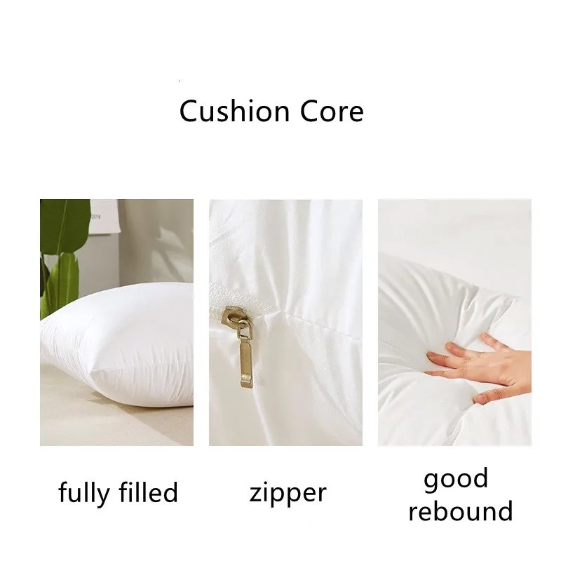 1pc Cushion Core Milled Cloth Throw Pillows Slow Rebound Square Polyester Pillow Cores White 45x45cm  Home Decor Cushion insert