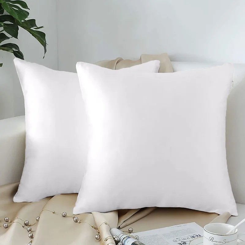 1pc Pillowcase Super Soft Imitated Satin Silk Pillowcase with Zipper for Hair and Skin  Breathable Both Sides Silk Pillow Case