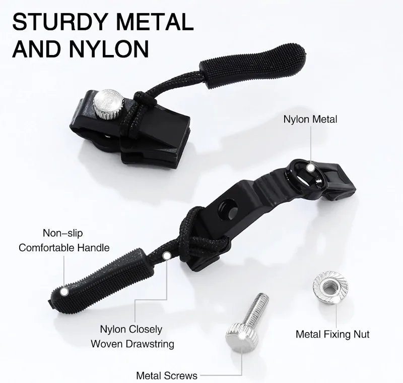 5PCS//20PCS Universal Zipper Repair Kit Quick Instant Detachable Zipper Head for Jacket Bags Coat Replacement Zipper Slider Pull