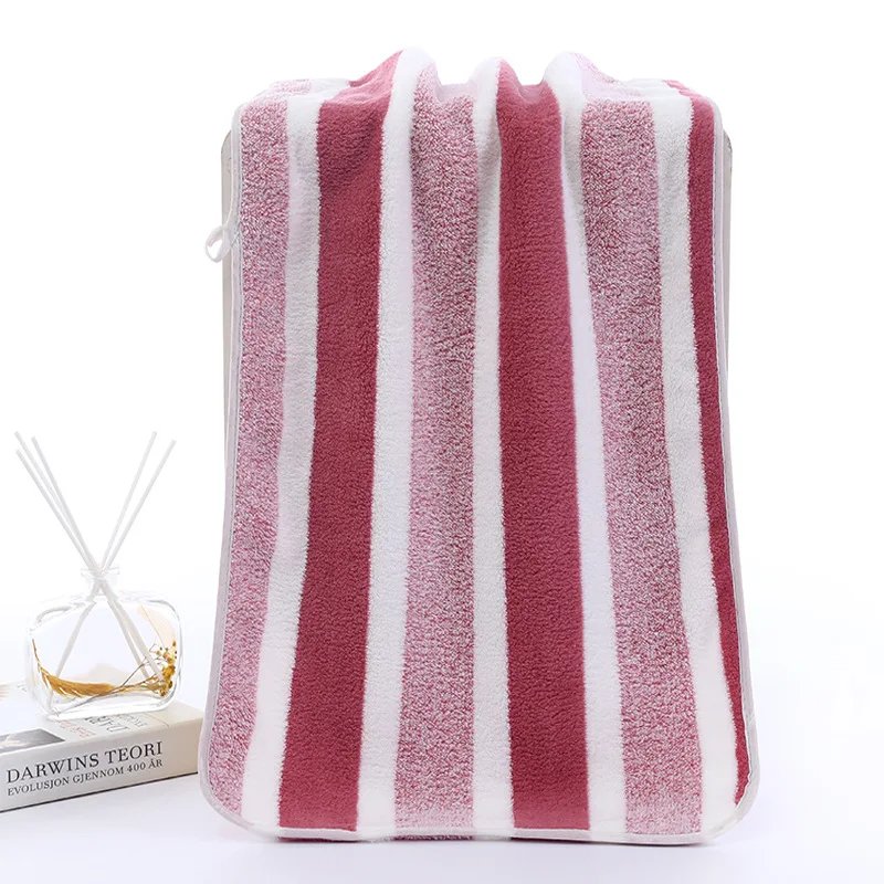 1 pcs Striped Face Towel 35x75cm For Bathroom Or Soft And Absorbent Quick-Drying Experience Microfiber Bath Towel 70x140cm