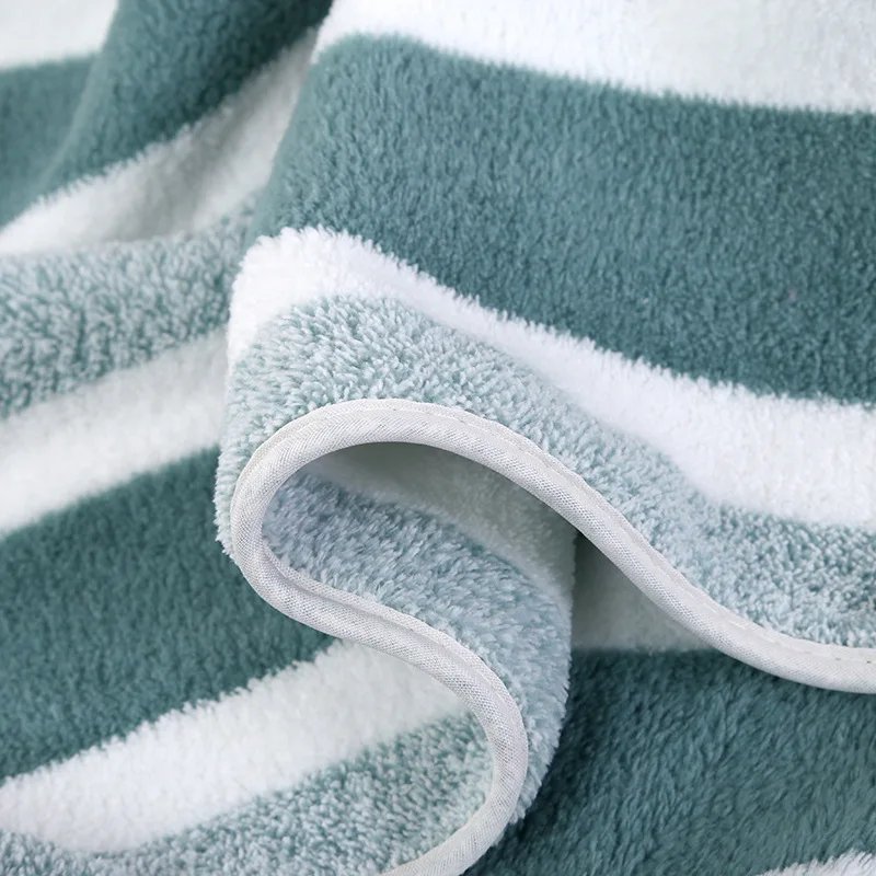 1 pcs Striped Face Towel 35x75cm For Bathroom Or Soft And Absorbent Quick-Drying Experience Microfiber Bath Towel 70x140cm