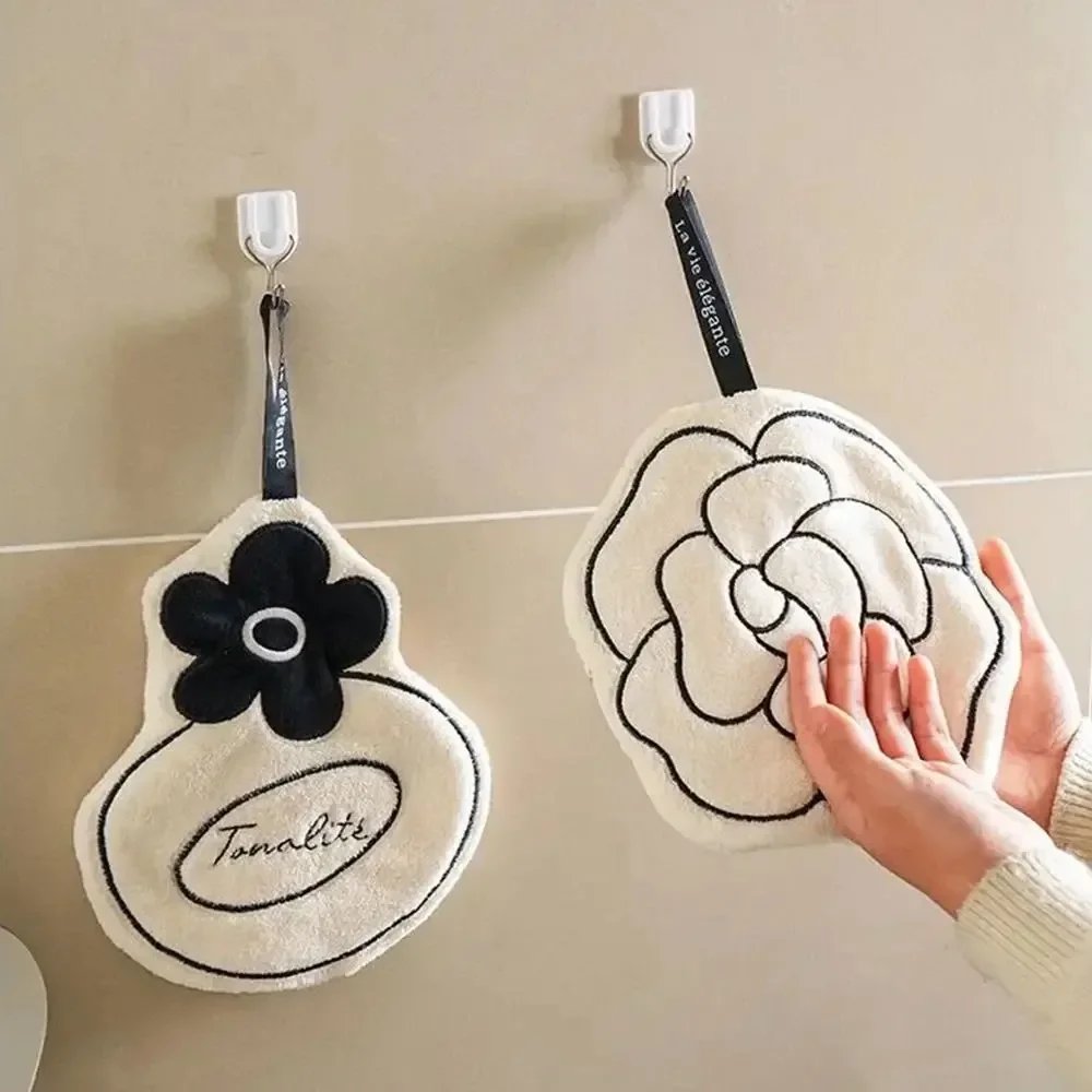 NEW Double-thickness Hand Towel Home Convenient Hanging Quick-drying Absorbent Hand Towel Kitchen and Bathroom Foot Mat