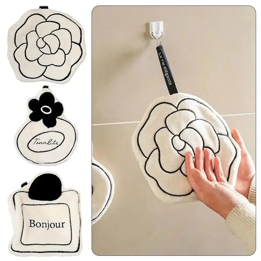 NEW Double-thickness Hand Towel Home Convenient Hanging Quick-drying Absorbent Hand Towel Kitchen and Bathroom Foot Mat