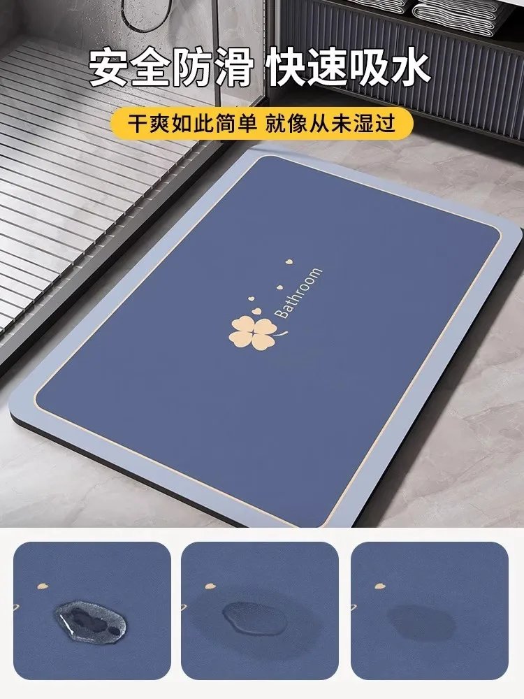 Diatomaceous Earth Bath Mat Bathroom Rug Absorbent Non-slip Floor Foot Mats Quick Dry Shower Carpet Toilet Pad Doormat Washable Diatomaceous Earth Bath Mat Bathroom Rug Absorbent Non-slip Floor Foot Mats Quick Dry Shower Carpet Toilet Pad Doormat Washable