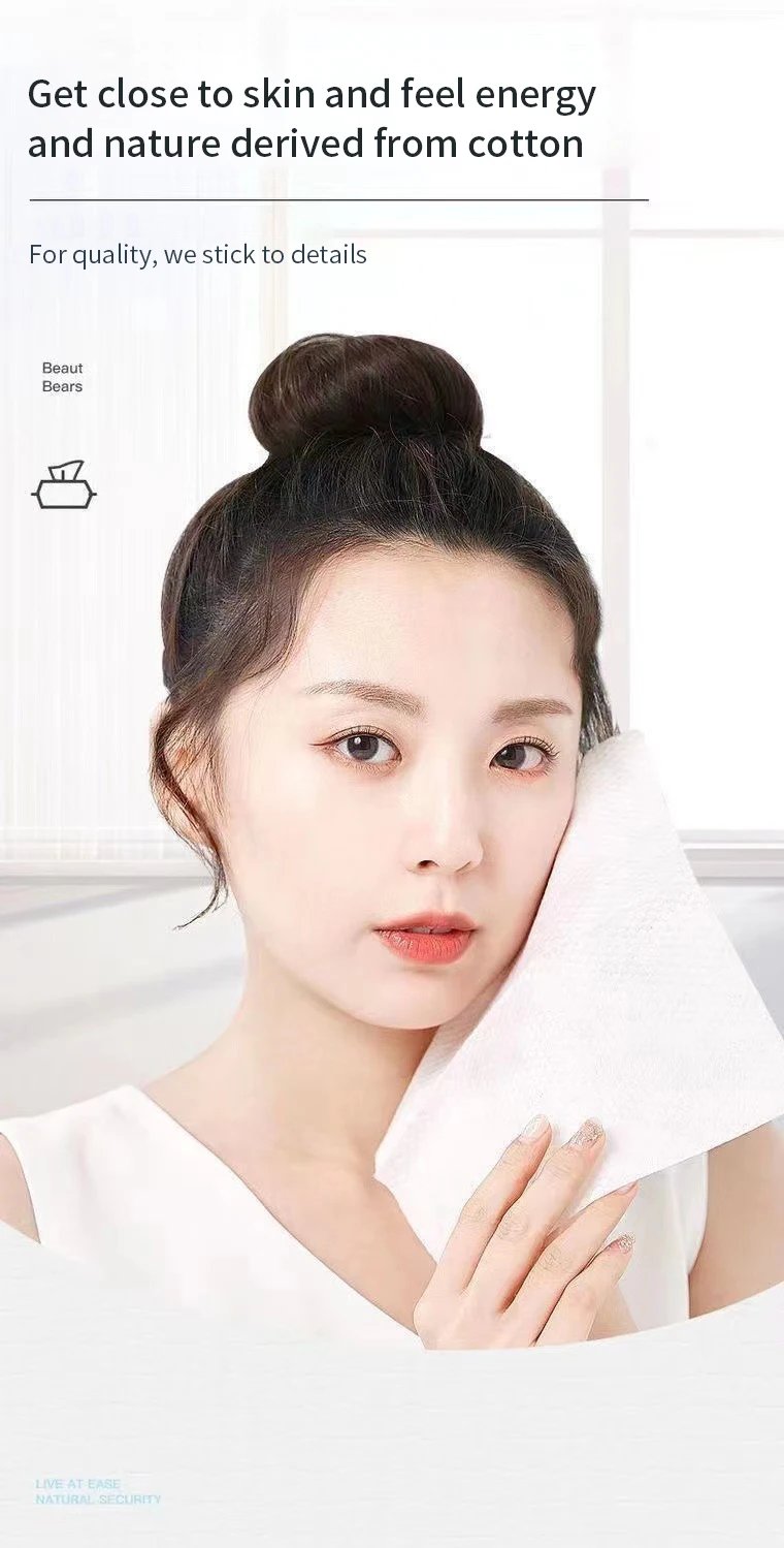 Extra Thick Disposable Facial Towels - Gentle and Absorbent Cotton Makeup Remover Wipes
