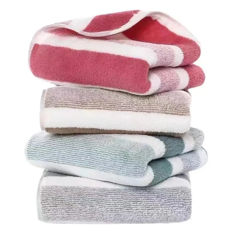 Coral velvet wide strip towel bath towel for home adult thickened towel absorbent soft face towel bath towel