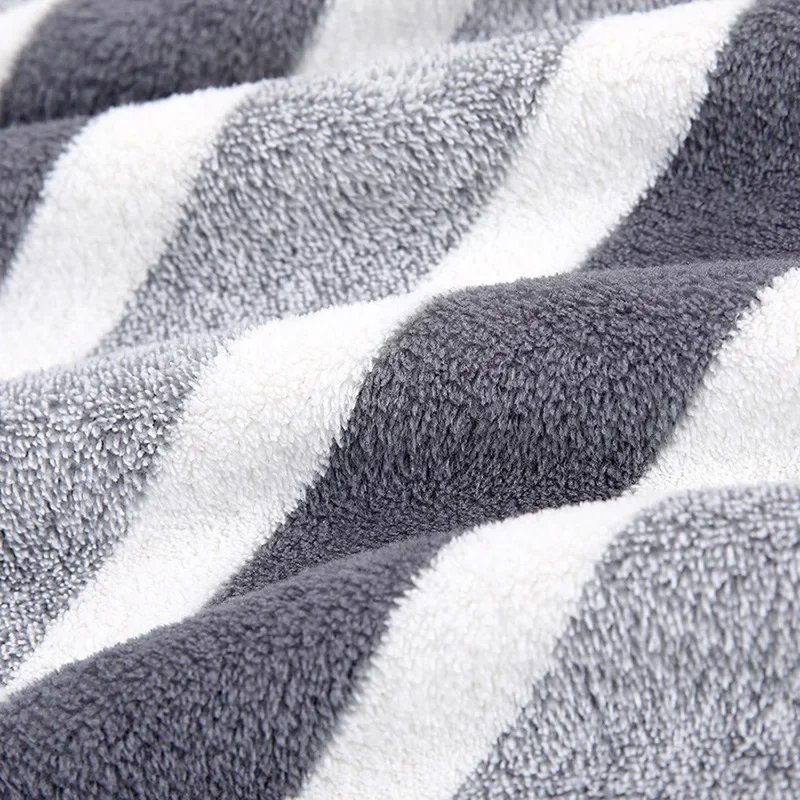 Coral velvet wide strip towel bath towel for home adult thickened towel absorbent soft face towel bath towel