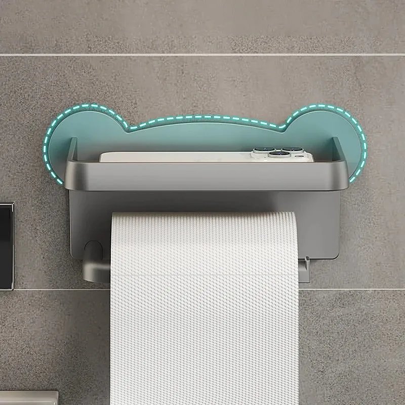 Toilet Paper Holder  Storage Rack Kitchen Towel Placement of seasoning bottles Bathroom Wall Roll of Paper Phone Storage
