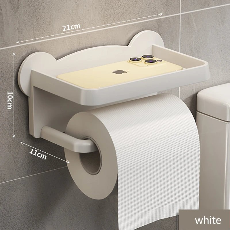 Toilet Paper Holder  Storage Rack Kitchen Towel Placement of seasoning bottles Bathroom Wall Roll of Paper Phone Storage