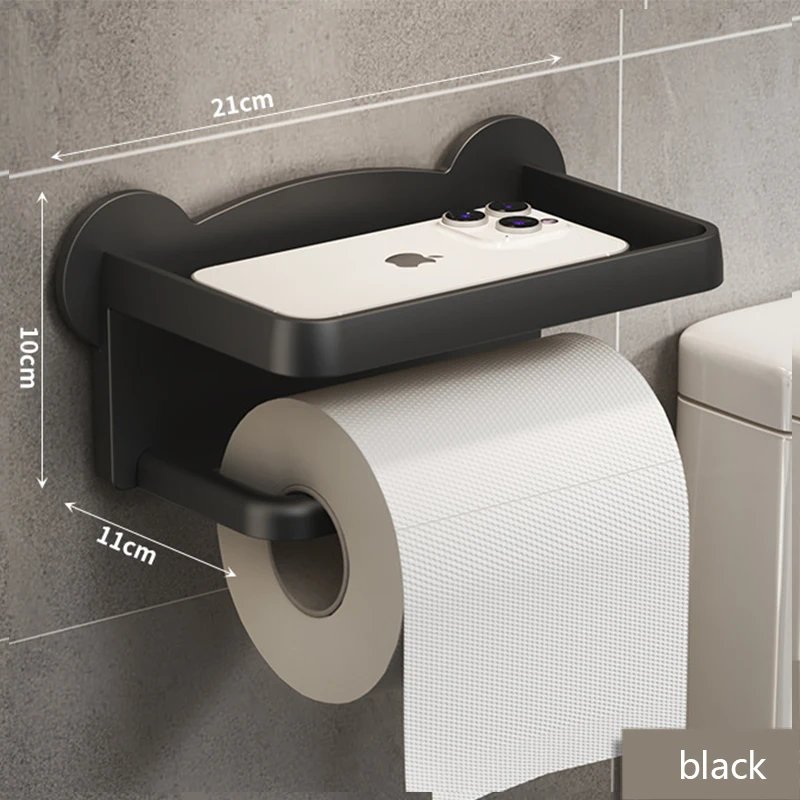 Toilet Paper Holder  Storage Rack Kitchen Towel Placement of seasoning bottles Bathroom Wall Roll of Paper Phone Storage