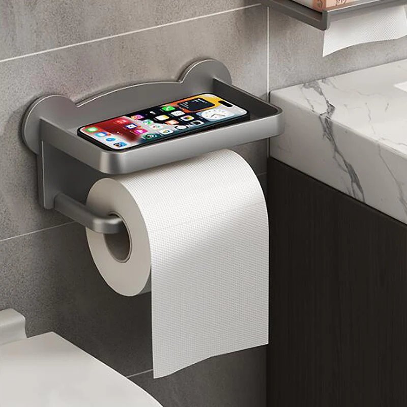 Toilet Paper Holder  Storage Rack Kitchen Towel Placement of seasoning bottles Bathroom Wall Roll of Paper Phone Storage