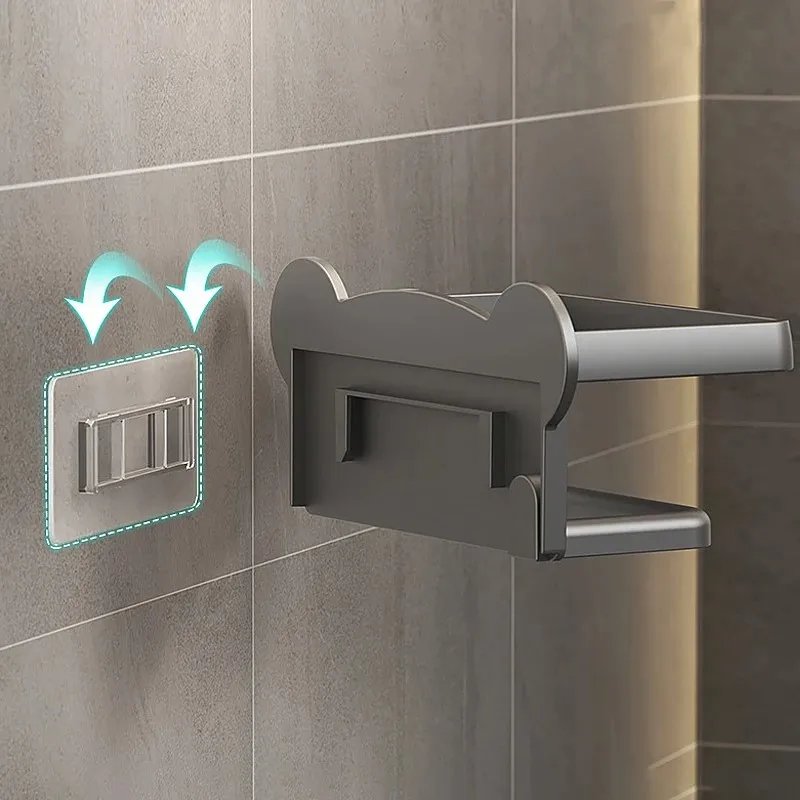 Toilet Paper Holder  Storage Rack Kitchen Towel Placement of seasoning bottles Bathroom Wall Roll of Paper Phone Storage