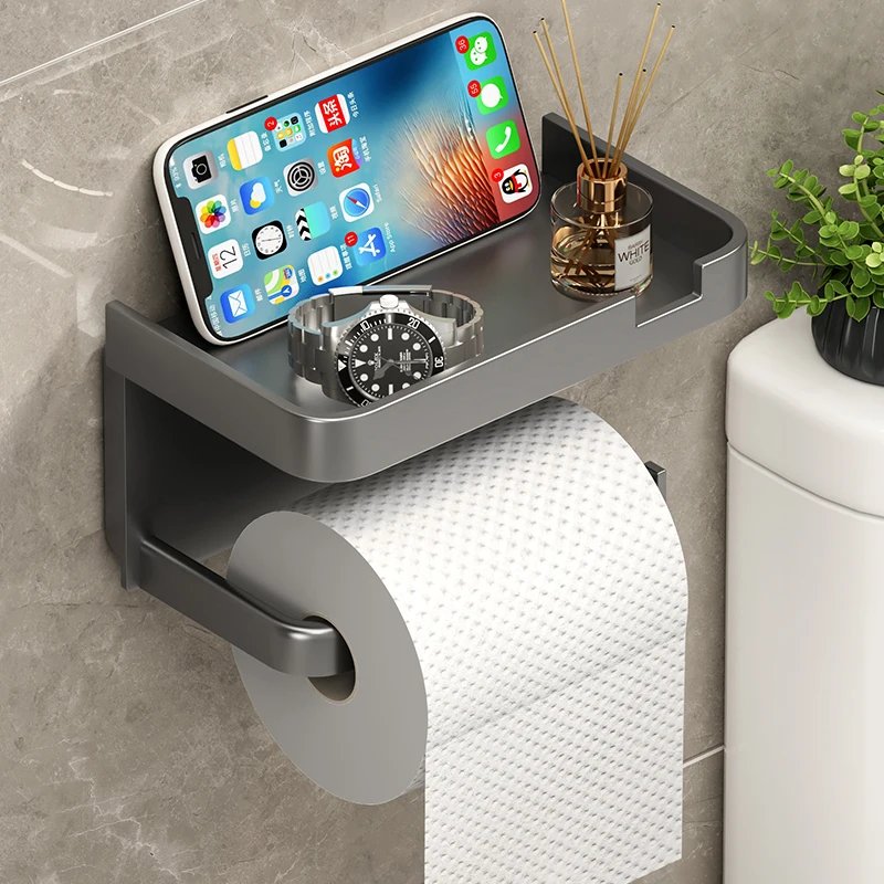 Toilet Paper Holder  Storage Rack Kitchen Towel Placement of seasoning bottles Bathroom Wall Roll of Paper Phone Storage