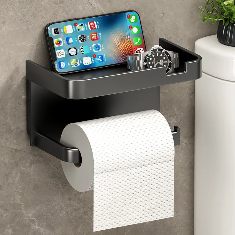 Toilet Paper Holder  Storage Rack Kitchen Towel Placement of seasoning bottles Bathroom Wall Roll of Paper Phone Storage