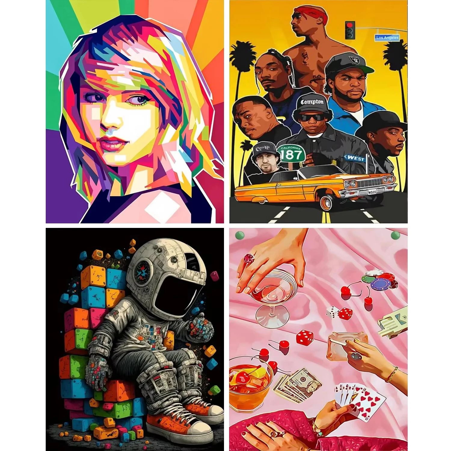 Paint by Numbers Kit for Adults Beginner on Canvas, Painting Kits for Adults, DIY Hobbies for Women, Frameelss