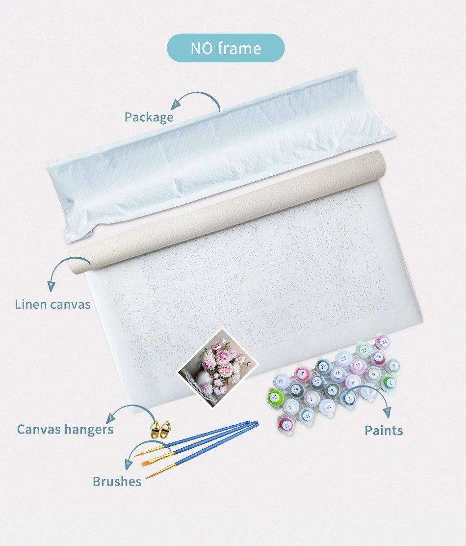 GATYZTORY 40&times;50CM DIY Painting By Numbers Landscape Picture Colouring Zero Basis HandPainted Oil Painting Unique Gift Home Decor