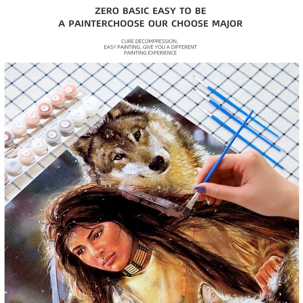 Diy Painting By Numbers For Adults Kits On Canvas Winter Snow Landscape Picture Handmade Acrylic Paint Kits Coloring By Number