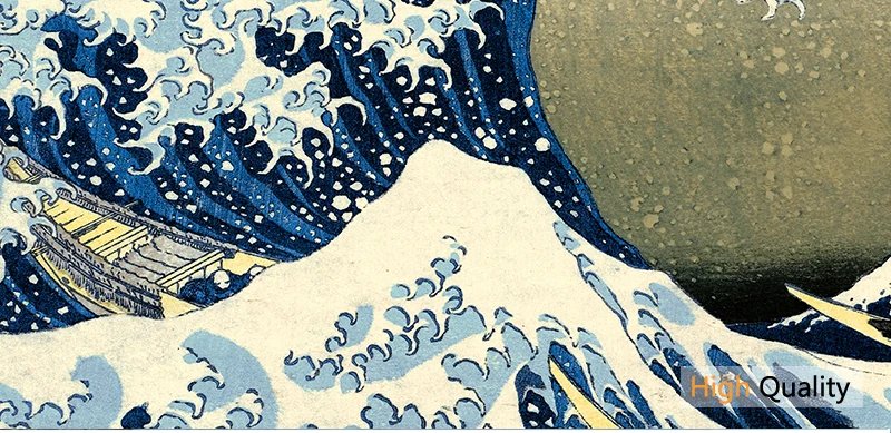 The Great Wave of Kanagawa Ukiyoe Japanese Art  Vintage Wall Canvas Print Famous Painting Living Room Decoration Picture