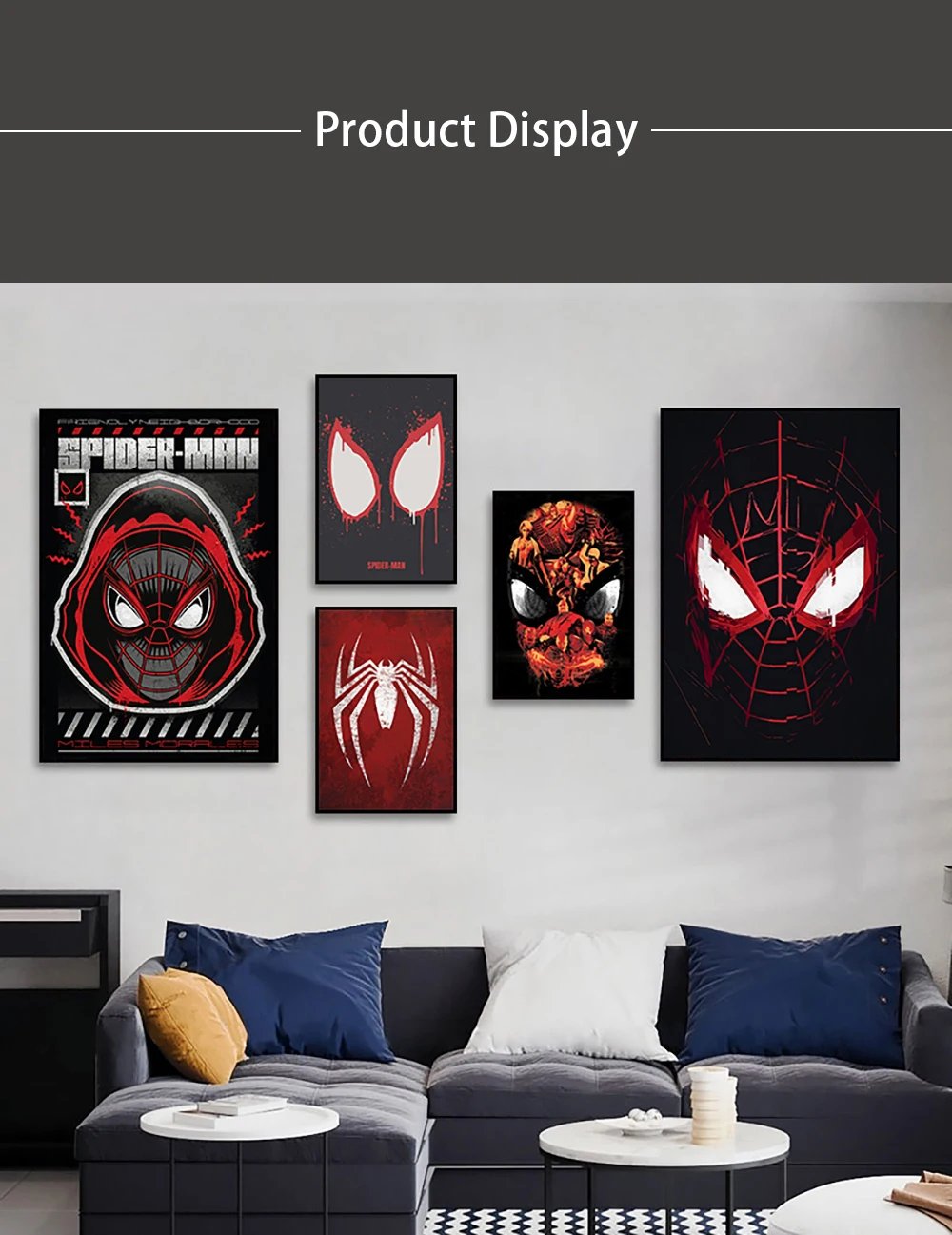 Marvel Super Hero Decorative Painting Anime Spider Man Art Poster Retro American Film Mural Home Childrens Room Wall Decor Print
