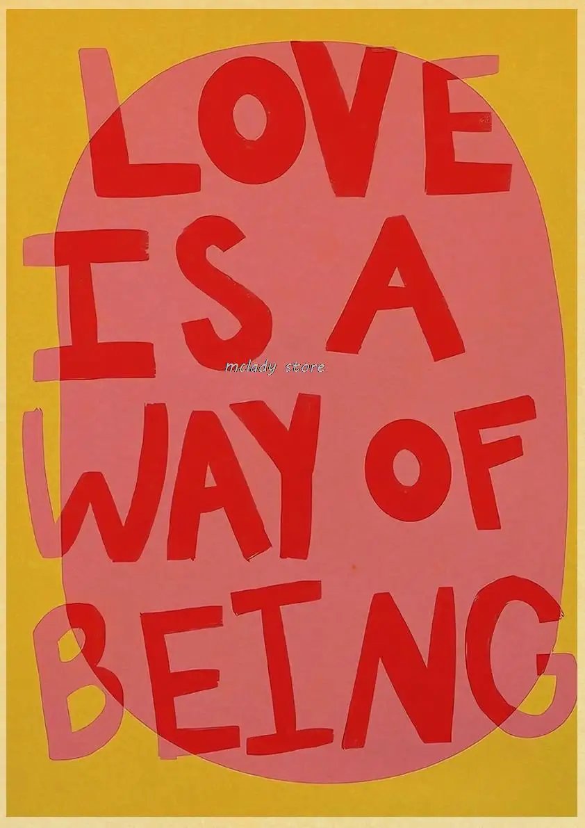 Pink Love Quote Poster American Retro Kraft Paper Poster Creative Canvas Painting Room Wall Cafe Decoration Poster Pink Love Quote Poster American Retro Kraft Paper Poster Creative Canvas Painting Room Wall Cafe Decoration Poster