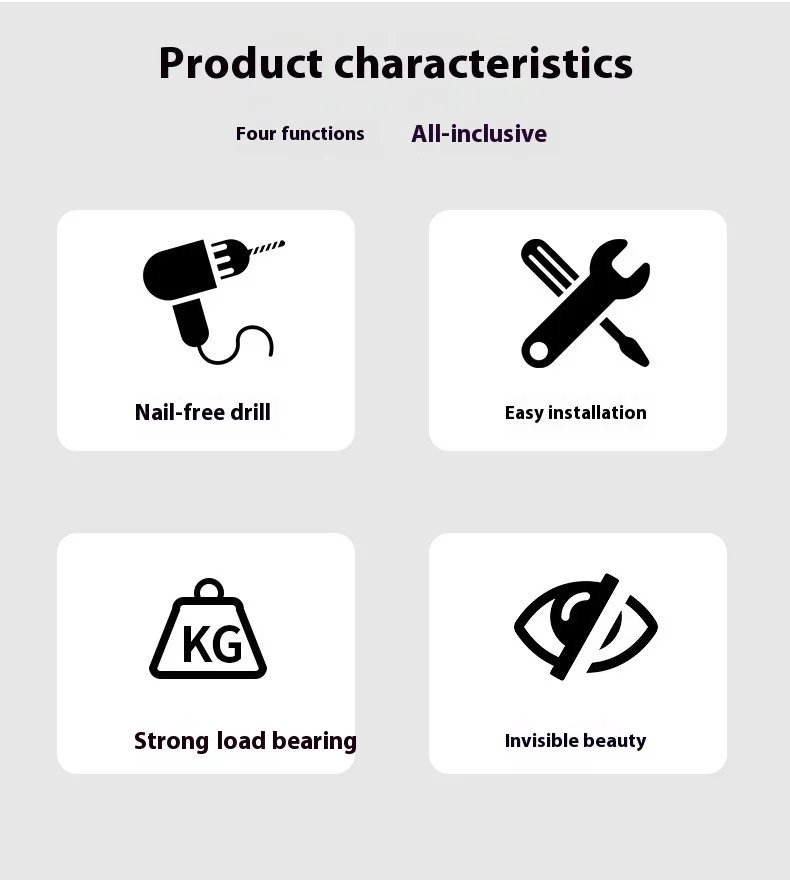 10PCS Photo Frame Hooks Storage Rack Screw Holders Door Hanger Self-Adhesive Multi-Function Gadgets Organizer Kitchen Accessorie