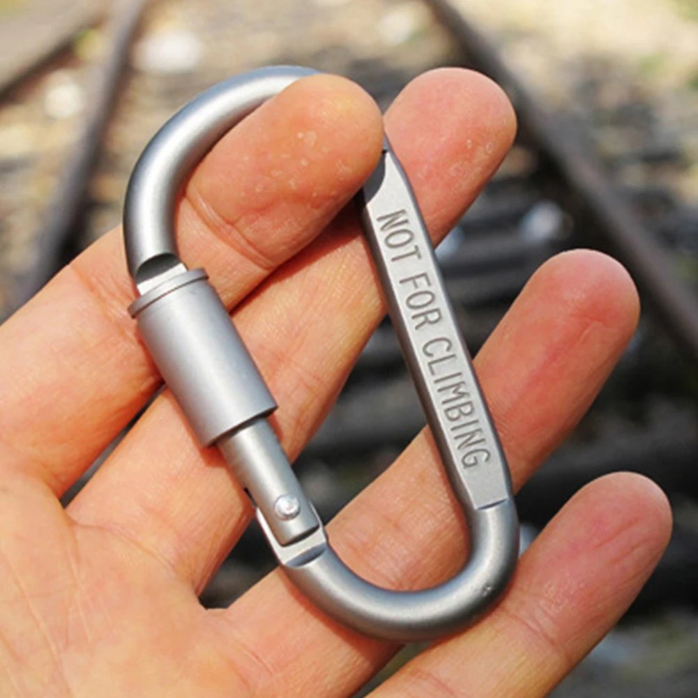 2pcs Mountaineering Caving Rock Climbing Carabiner D-ring Safety Carabiner Travel Outdoor Survival Aluminum Alloy Hook Buckle