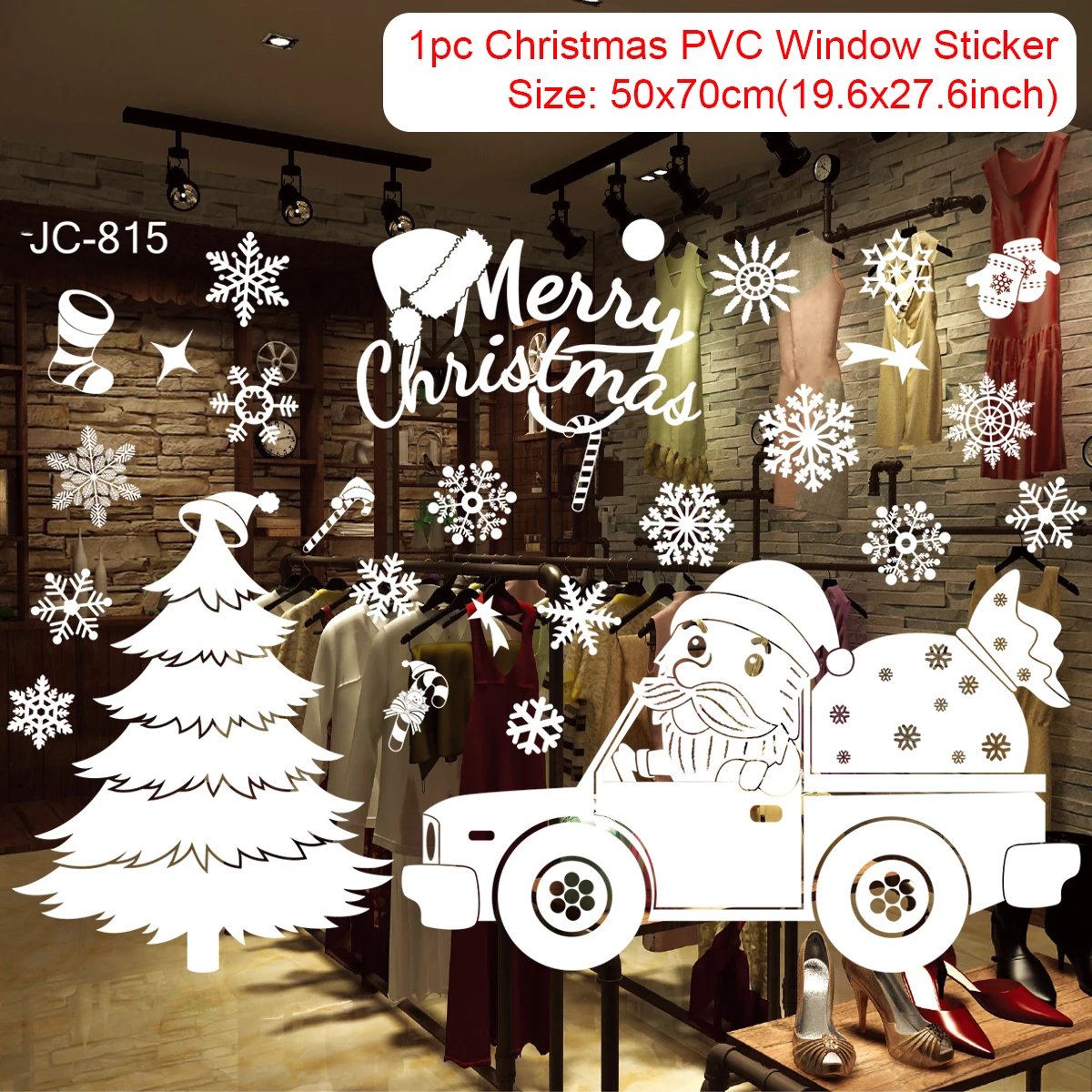 Christmas Window Stickers Christmas Wall Sticker Kids Room Wall Decals Merry Christmas Decorations For Home New Year Stickers