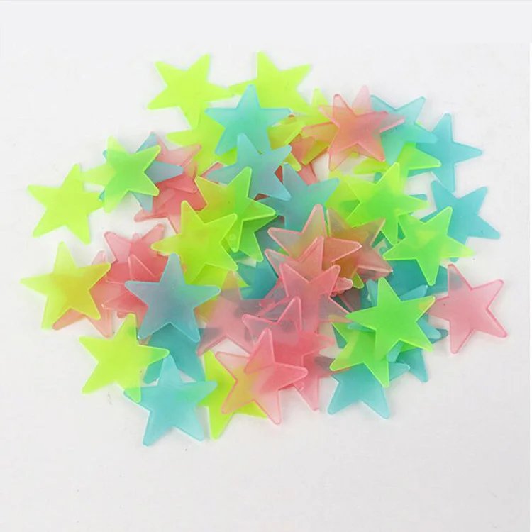 100Pcs/Set Stars Luminous Wall Stickers Glow In The Dark For Kids Baby Room Decoration Decals Colorful Star Home DIY Decor Mural 100Pcs/Set Stars Luminous Wall Stickers Glow In The Dark For Kids Baby Room Decoration Decals Colorful Star Home DIY Decor Mural