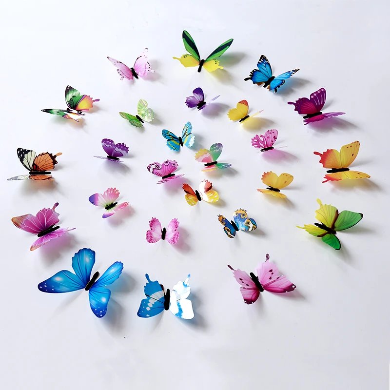12Pcs/Set Luminous Butterfly Wall Stickers Living Room Butterflies For Wedding Party Decoration Home 3D Fridge Decals Wallpaper 12Pcs/Set Luminous Butterfly Wall Stickers Living Room Butterflies For Wedding Party Decoration Home 3D Fridge Decals Wallpaper