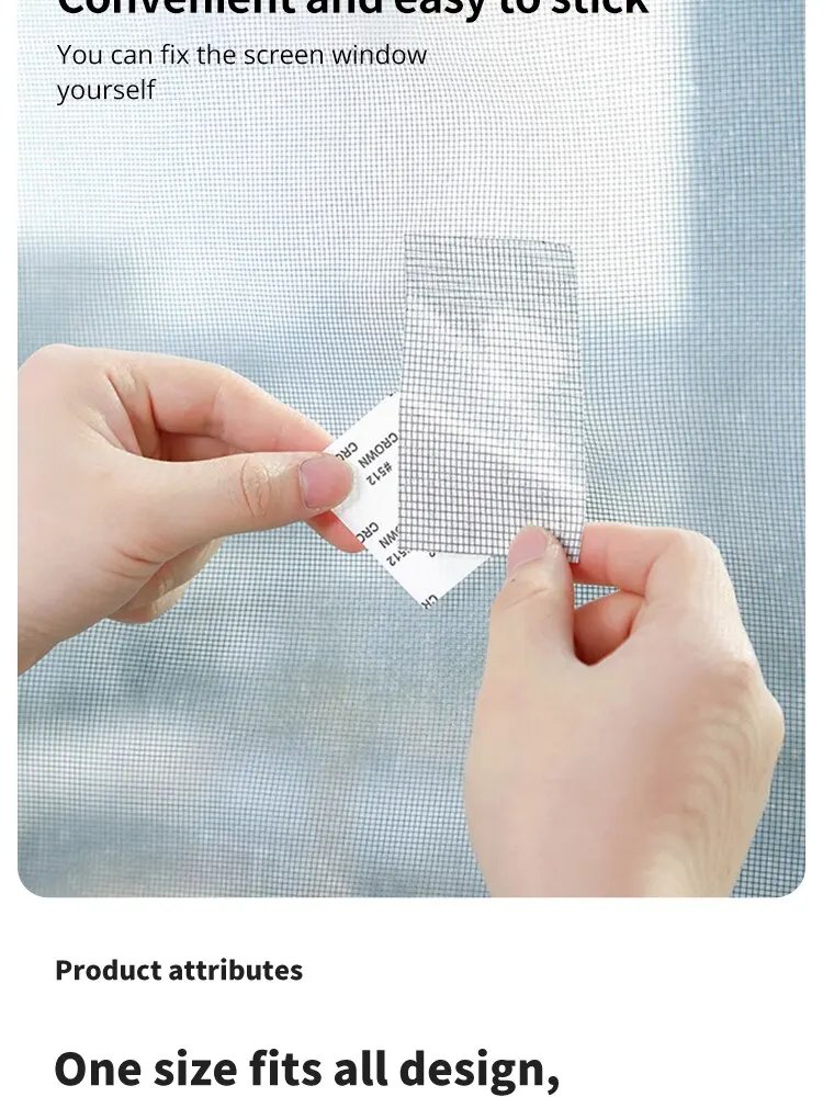 Window Screen Repair Tape Self Adhesive Mesh Tape Net Door Fix Patch Anti Insect Mosquito Mesh Broken Holes Repairing