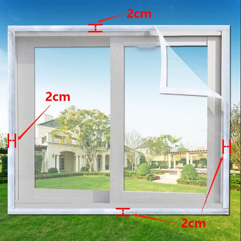 Mosquito Nets for Window,anti-mosquito window screens,Mesh Anti Insect Air Tulle Invisible white Fiberglass Mosquitoes and Flies