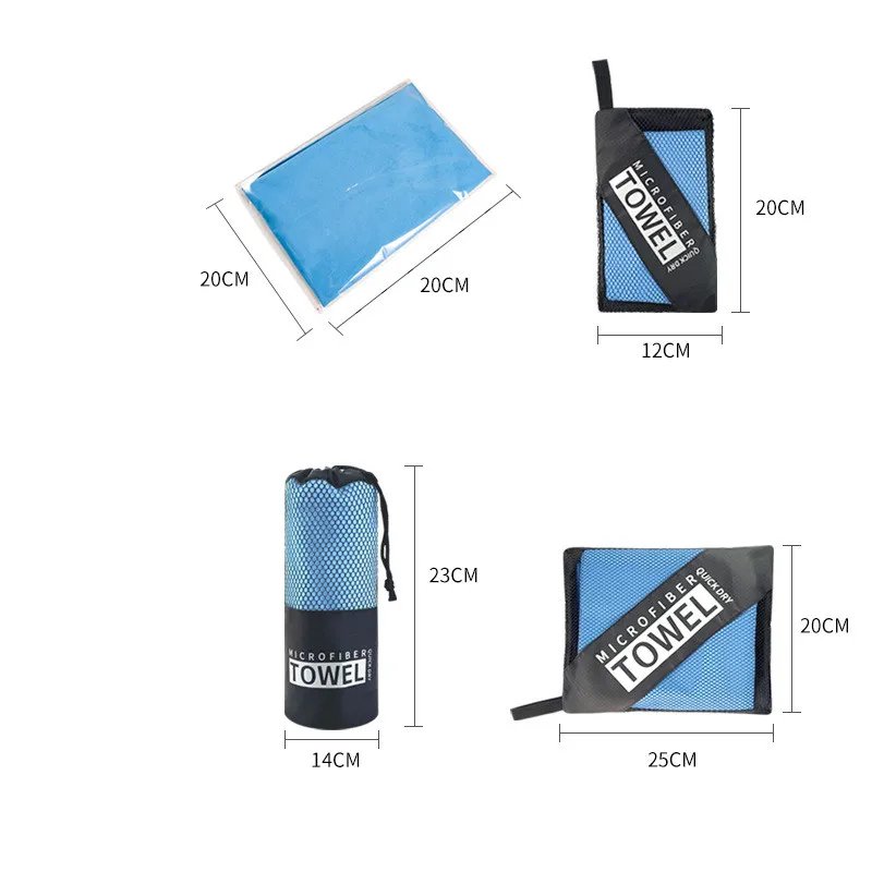 Thickened microfiber towel travel sports quick-drying large hair towel ultra-soft lightweight gym swimming towel