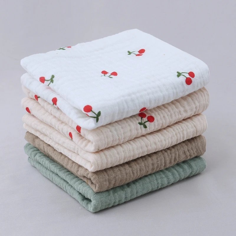 5pcs/Set Square Cotton Baby Face Towel Handkerchief Soft Absorbent Gauze Baby Towel Kids Feeding Bibs Burp Cloths Washcloth