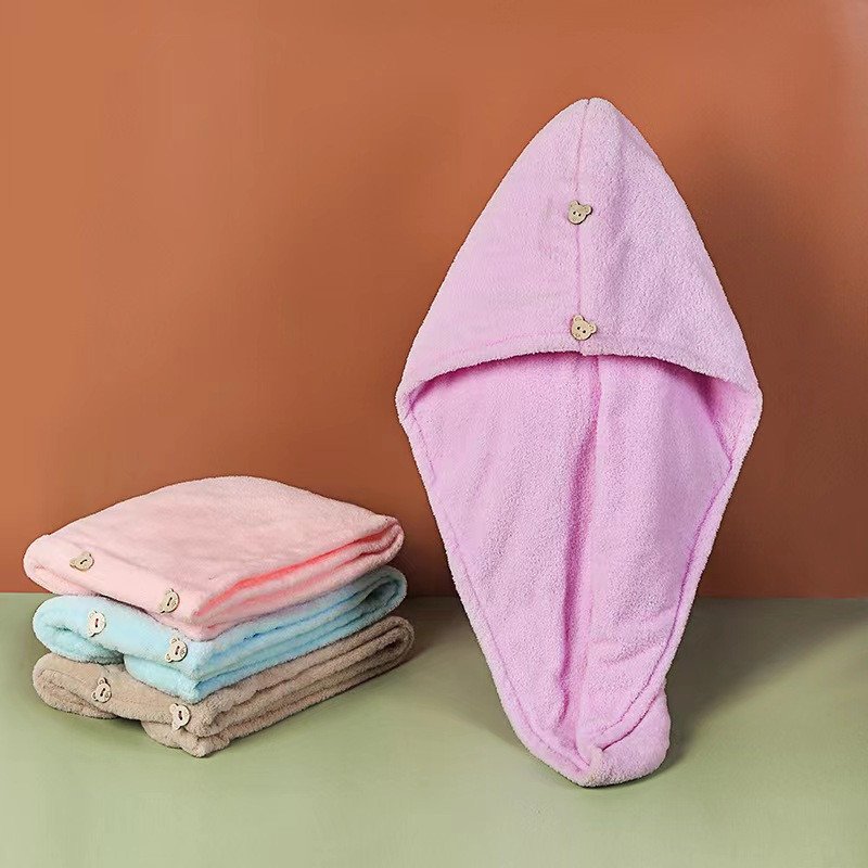 Quick Dry Hair Quick Drying Microfiber Towels Bathroom Bathroom Accessories Nursing Cap With Buckle Sauna Spa Towel Bath