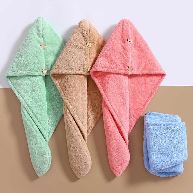 Quick Dry Hair Quick Drying Microfiber Towels Bathroom Bathroom Accessories Nursing Cap With Buckle Sauna Spa Towel Bath