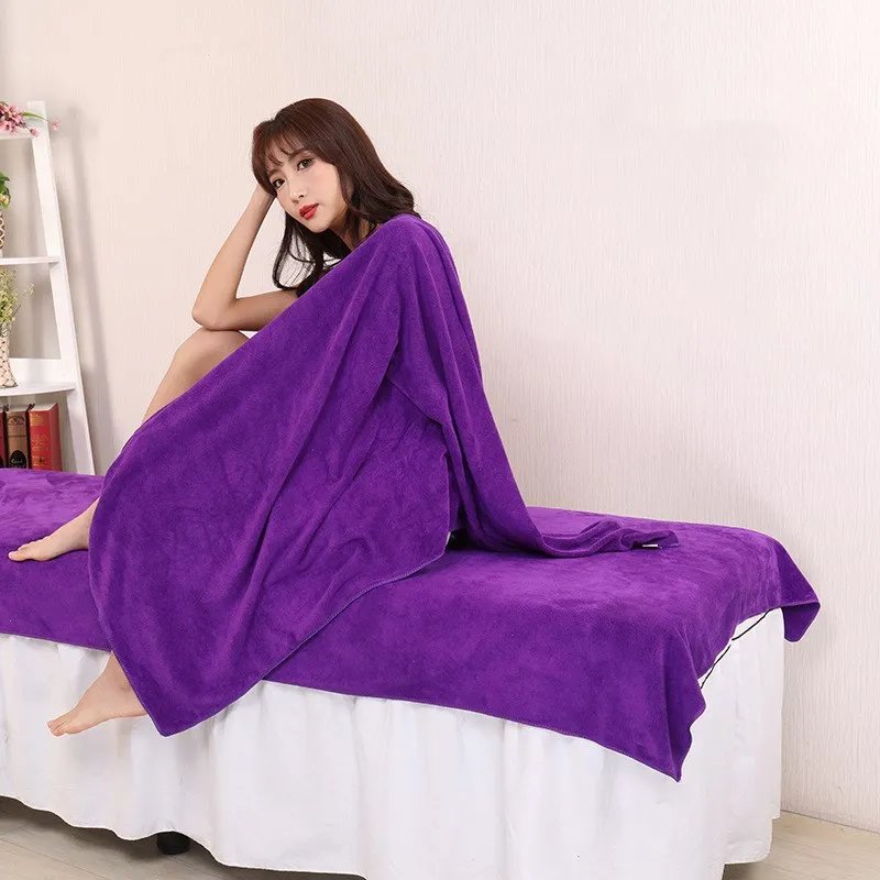 thick Beauty Salon Bath Towel and Face Towel Massage Quick-Dry Special Large Towel Thick Microfiber Absorbent Soft Steaming Tow