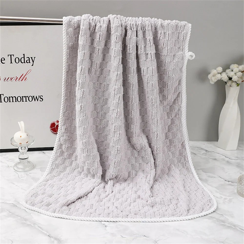 1 pcs Soft Thickened Coral Fleece Face Towel Water Absorption and Quick Drying Solid Color Hand Towel For Bathroom
