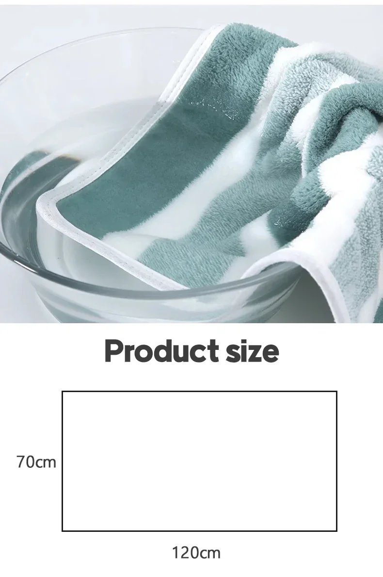 1 Pc Thickened Absorbent Bath Towel Soft Face Towel for Home
