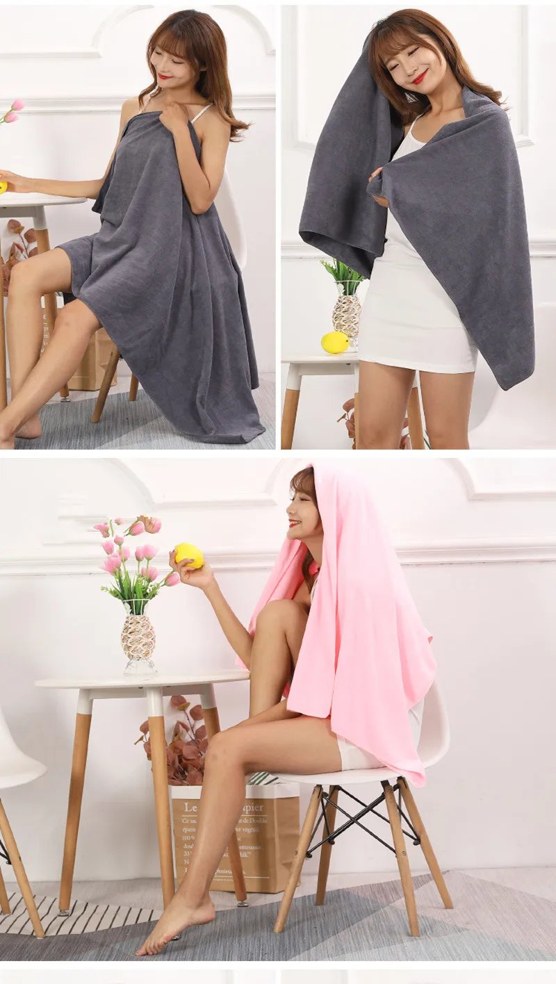 The new microfiber bath towel is super absorbent, soft and quick-drying, super large bath towel, multi-purpose travel sports